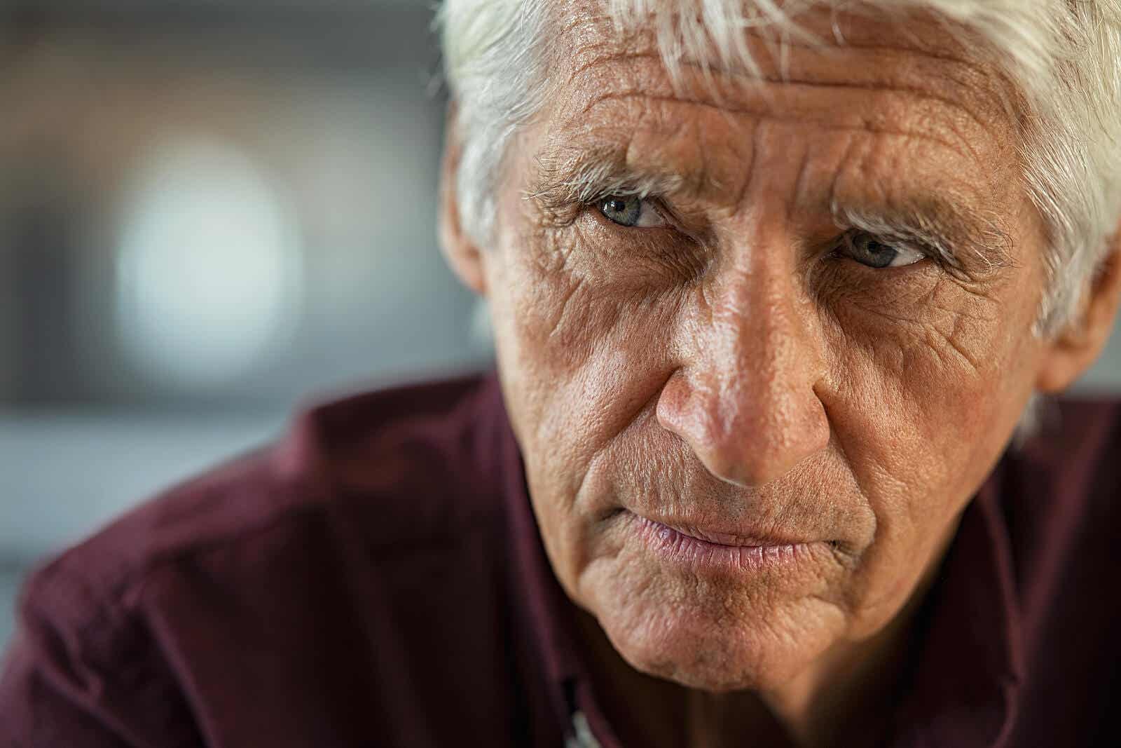 A man with Alzheimer's disease