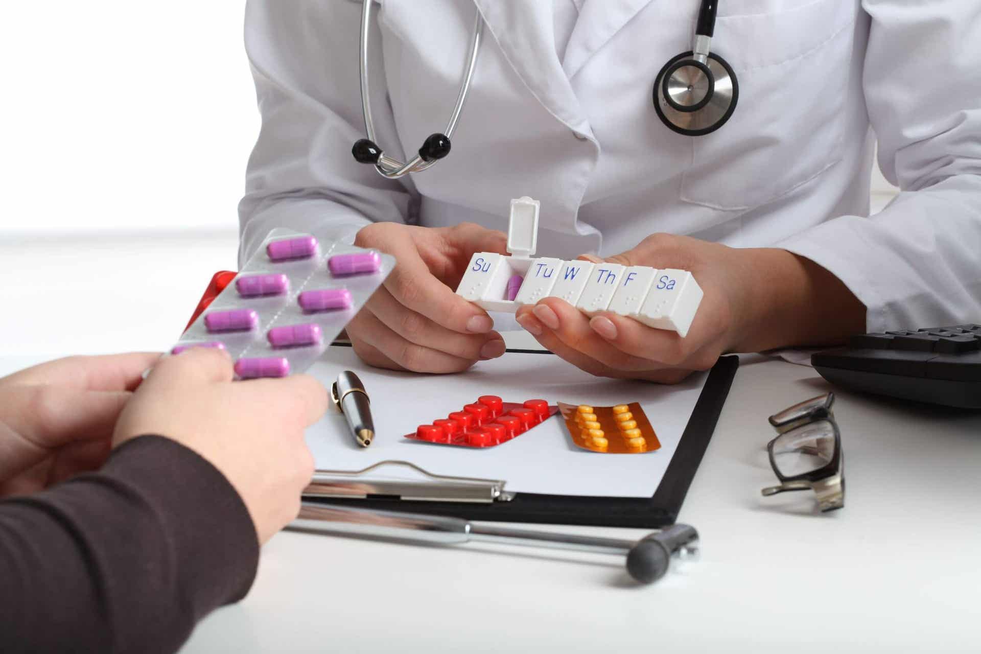 Doctor with pills