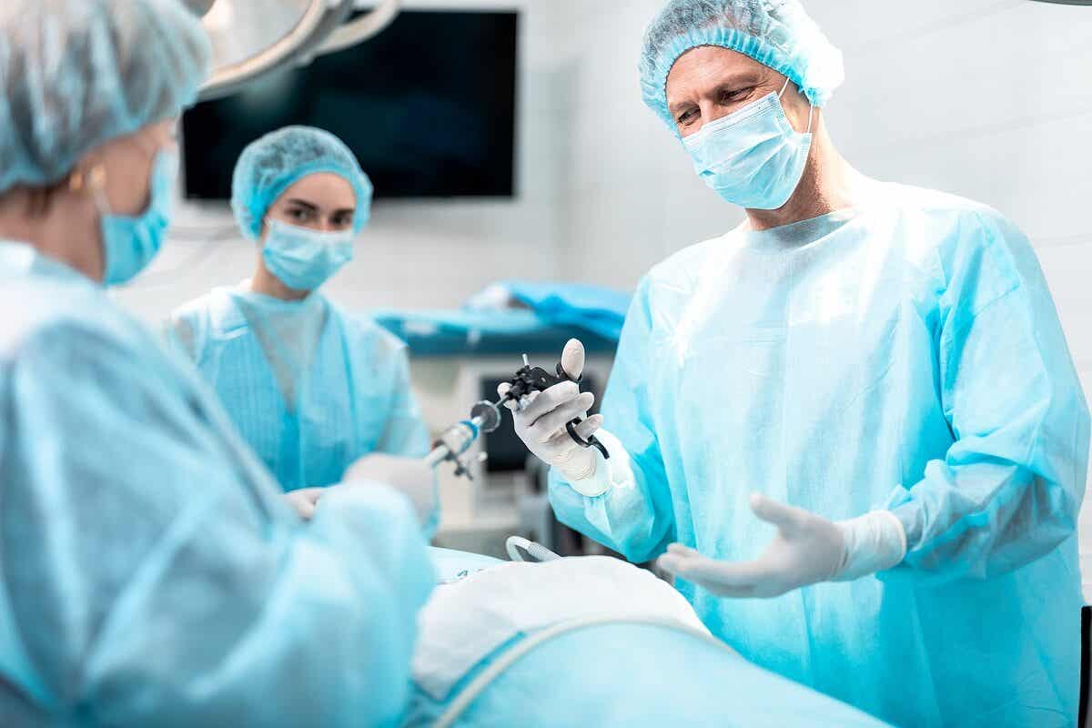 Doctors during surgery