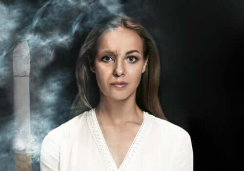 The Wrinkles in the Face of a Smoker