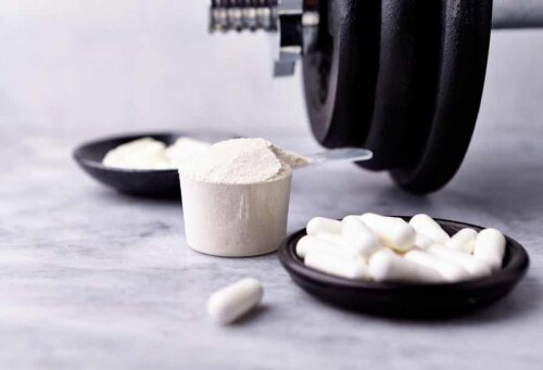 creatine supplements in an artistic photograph