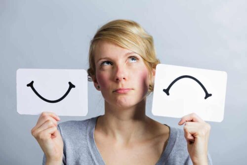 A person wondering if they should smile or not.