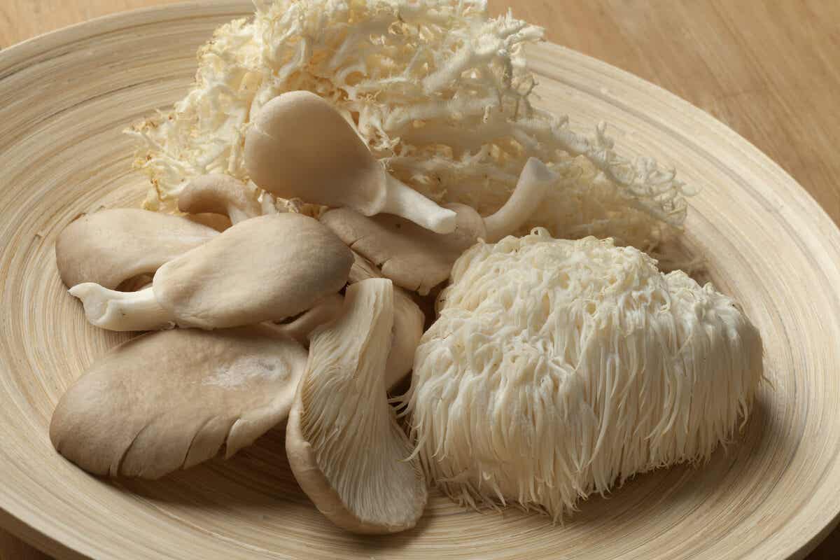 Lions mane mushrooms in a bowl