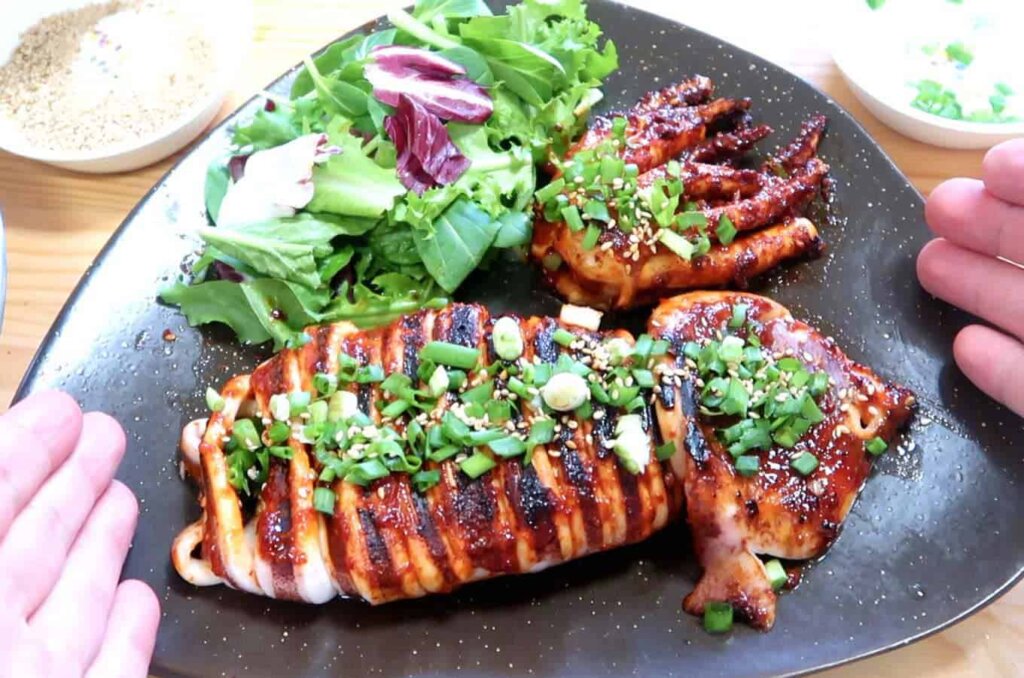 Garlic and Parsley Grilled Squid Recipe