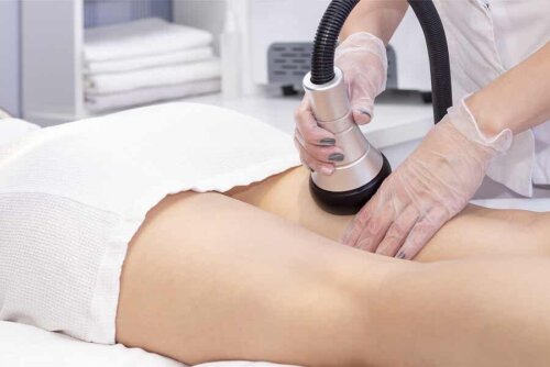 En kvinne på spaet.