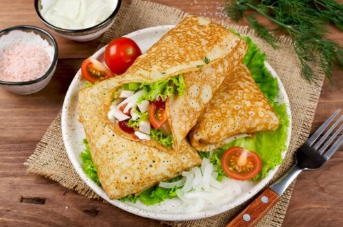 Easy and Healthy Recipe for Chicken and Vegetable Crepes