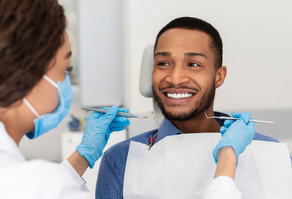 At the dentist.